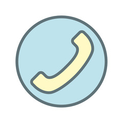 Phone icon vector design template on white background