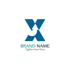 Simple and modern logo of letter X for business vector