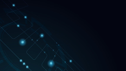 Abstract geometric Circuit connect lines and dots.Simple technology graphic background.Illustration Vector design Network technology and Connection concept.