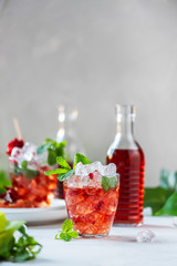Fresh cocktail with pomegranate