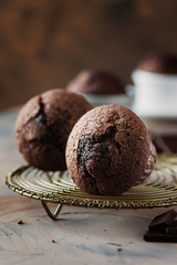 Sweet muffins with chocolate