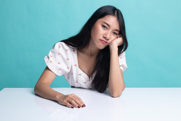Asian girl is getting bore.