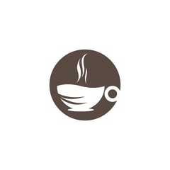 Coffee cup logo template vector icon