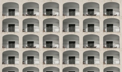 Architecture of the Italian-built balconies