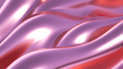 Luxury background with metal drapery fabric. 3d illustration, 3d rendering.