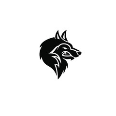 wolf head sport logo icon design vector