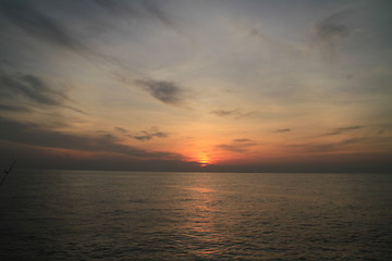 sunset over the sea