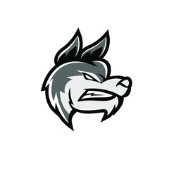 wild dog head sport logo icon design vector