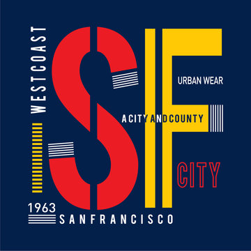 San francisco tee print. Vector illustration