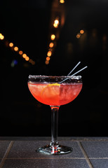 colorful cocktails on the table