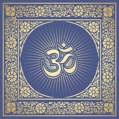 aum syllable, paisley design ,Hinduism, India	