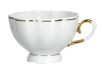 White tea cup isoolated on a white background