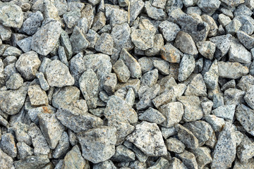 The pattern of the stone on the railroad