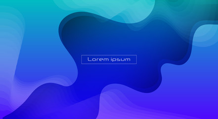 Abstract dynamic motion of liquid or fluid shape, pattern composition. Colorful gradient background. Vector modern graphic, minimal design elements for backdrop, poster, wallpaper, flyer, layout