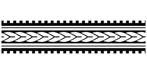 Polynesian tattoo design. Polynesian tattoo tribal border vector. Samoan maori band design. - obrazy, fototapety, plakaty