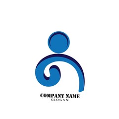 Creative People Care Concept Logo Design Template