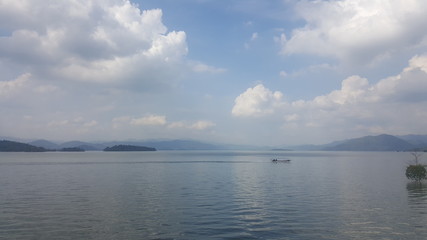 sunset over the lake