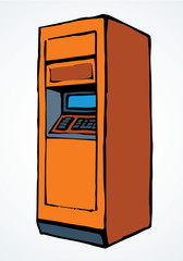 ATM device icon. Vector drawing