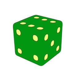 Game dice. isolated on white background. Vector outline illustration.