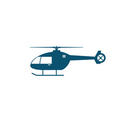 Helicopter, chopper icon. Vector illustration, flat design.