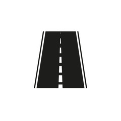 Highway, road, travel icon. Vector illustration, flat design.