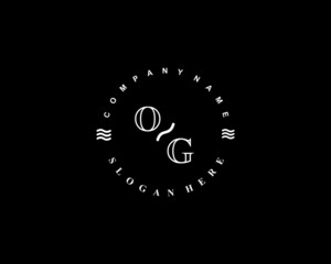 Initial OG vintage logo template	