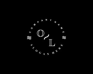 Initial OL vintage logo template	