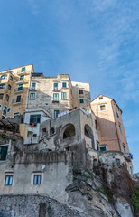 Fototapeta na wymiar Typical houses from Minori, by Amalfi coast, Italy