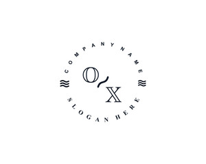 Initial OX vintage logo template	