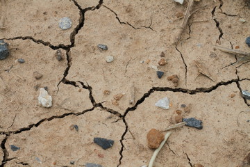 dry cracked earth