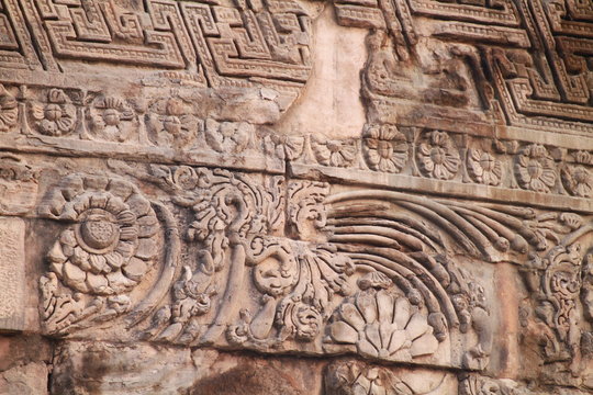 ancient stone carvings on the wall