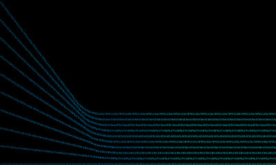 IT abstract dark background with different numbers. Vector illustration