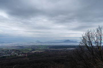 Słowacja panorama na dolinę Preszowa