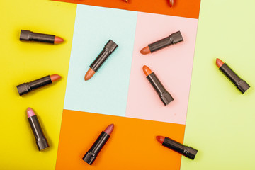 Lipstick. Woman tools. Beauty. Background. Beauty lisptick. 