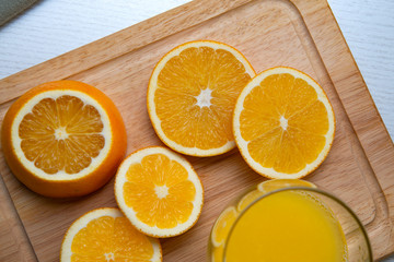 Orange juice, healthy breakfast