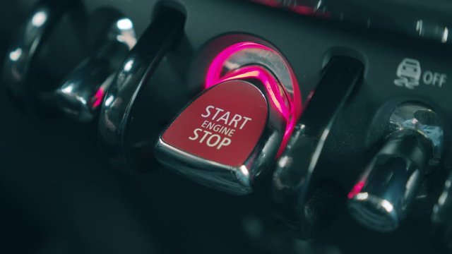 Motor's start stop button is being pressed in the vehicle