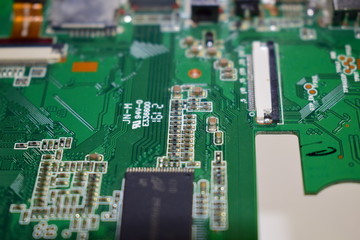 Electronic circuit board with ROM memory chips