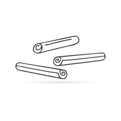 doodle cinnamon icon, kids hand drawing line art, food vector illustration