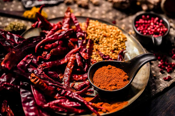 Variety of Asian spices and herbs