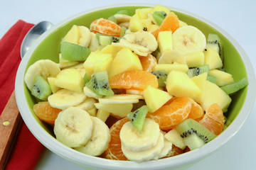 fresh fruit salad in a dish