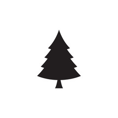 Vector black christmas tree