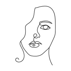 Fashionable illustration, feminine stylish image of fashion, minimalism, expression, modern pattern.