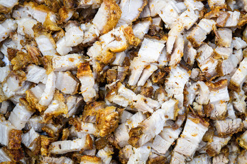 Oriental Roast Pork Belly,Crispy pork belly or deep fried pork.