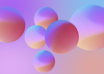 Minimalism background 3d illustration bubble