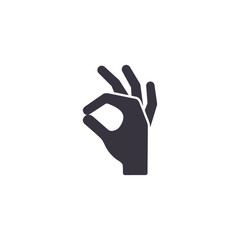 Okay gesture icon, best choice sign vector illustration