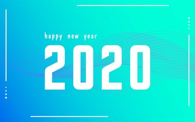 happy new year 2020 vector template. digital template,Vector illustration. Holiday design for greeting card, invitation, calendar,banner,print.