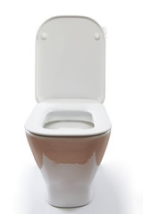 White open plastic modern toilet