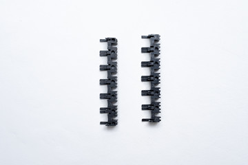 strip for radiators made of thermoplastic elastomer on white background with space for text