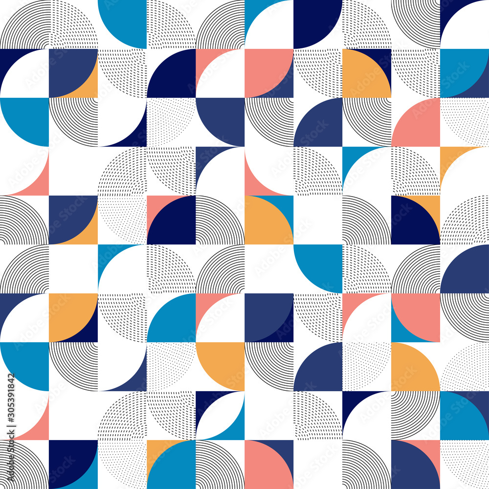 Poster abstract background of different geometric shapes. abstract background in modern simple flat design.