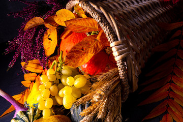 The beautiful and autumnal cornucopia